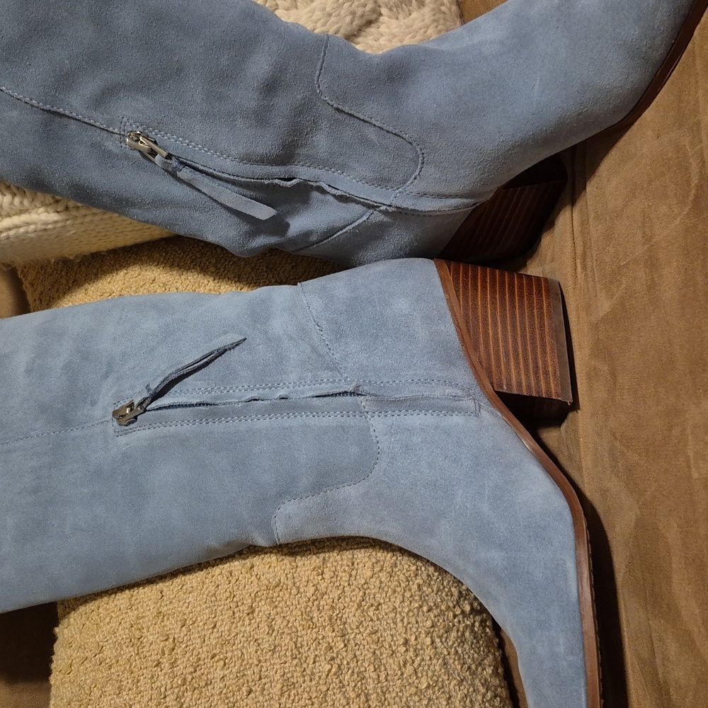Sam Edelman Blue Suede Boots - Picture 3 of 7
